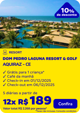 5 Diárias no DOM PEDRO LAGUNA RESORT & GOLF, Aquiraz - CE