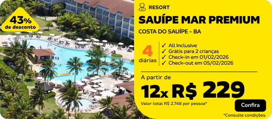 4 diárias no SAUÍPE MAR PREMIUM