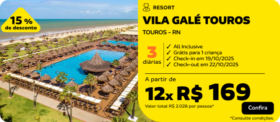 3 Diárias no VILA GALÉ TOUROS