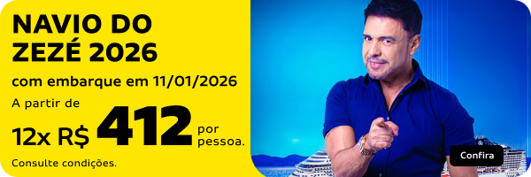 NAVIO DO ZEZÉ 2026 com embarque 11/01/2026 