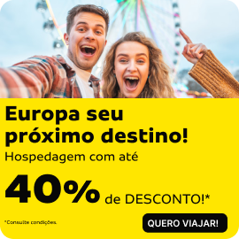 Europa seu próximo destino! Hospedagem com até 40%OFF