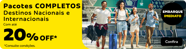 Destinos Nacionais e Internacionais com até 20%OFF 