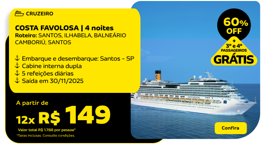 COSTA FAVOLOSA | 4 noites 