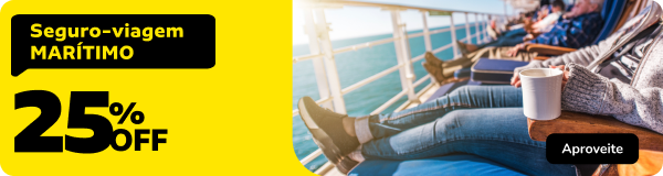 Seguro viagem maritimo com 25% OFF