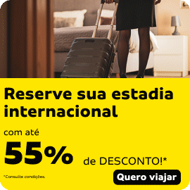Reserve sua estadia internacional com até 55%OFF