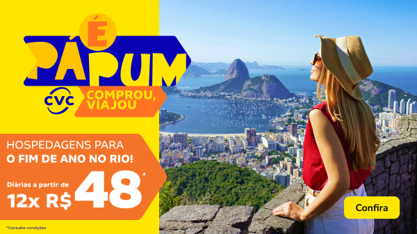 Hospedagens para o fim de ano no Rio! Diárias a partir de 12x R$ 48*