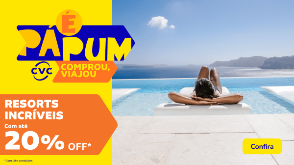 Resorts incríveis com até 20% OFF!