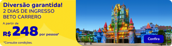 2 DIAS DE INGRESSO BETO CARRERO partir de R$248 por pessoa