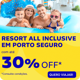 RESORT ALL INCLUSIVE EM PORTO SEGURO com até 30%OFF