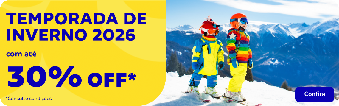  TEMPORADA DE INVERNO 2026 com até 30%OFF