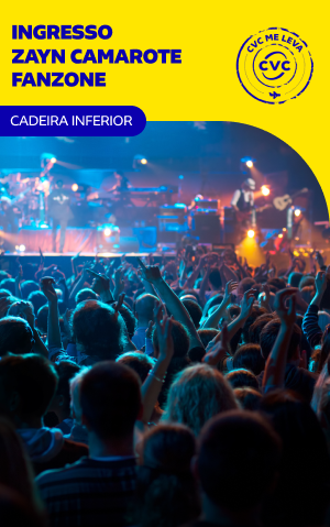 Ingresso Zayn Camarote Fanzone (Cadeira Inferior)