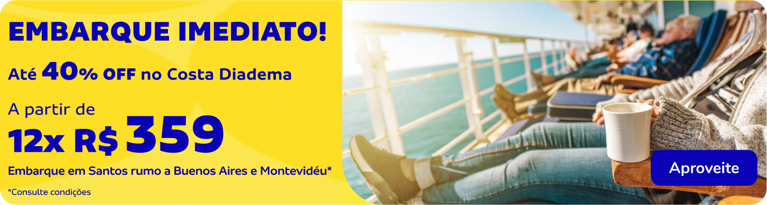 Até 40% OFF no Costa Diadema