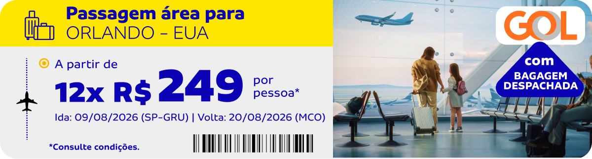 Passagem aérea para ORLANDO - EUA