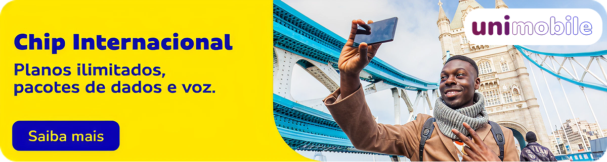 Chip Internacional com a UNIMOBILE