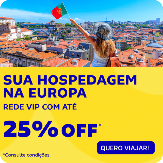 SUA HOSPEDAGEM NA EUROPA REDE VIP COM ATÉ 25%OFF