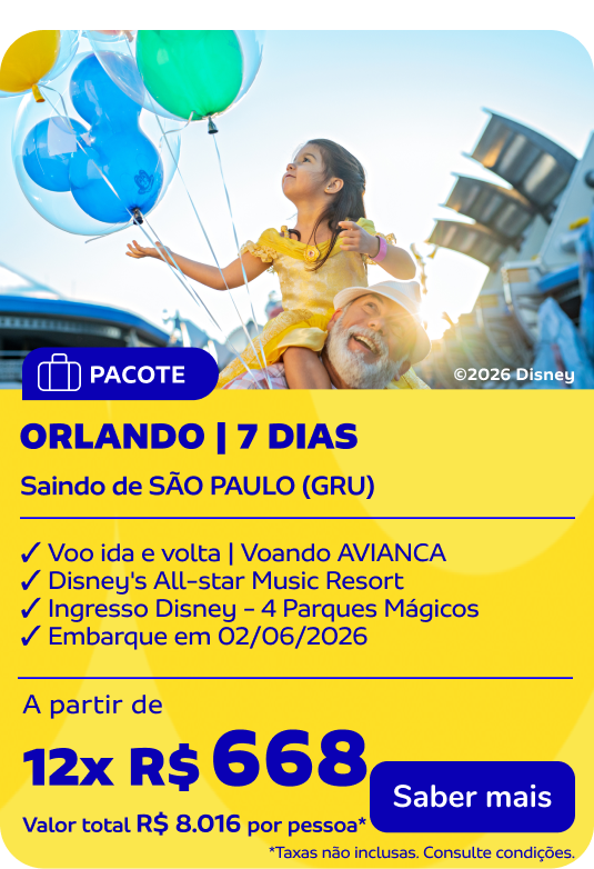 ORLANDO | 7 DIAS | Saindo de SÃO PAULO (GRU)