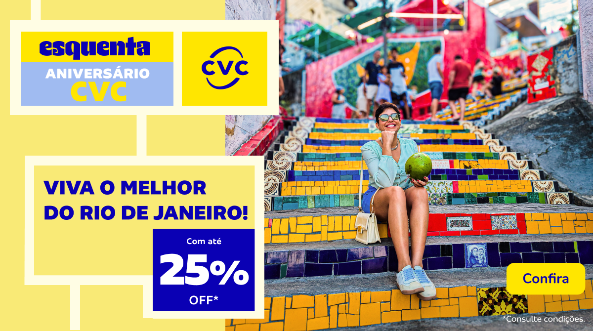 Viva o melhor do Rio de Janeiro Com até 25% OFF*