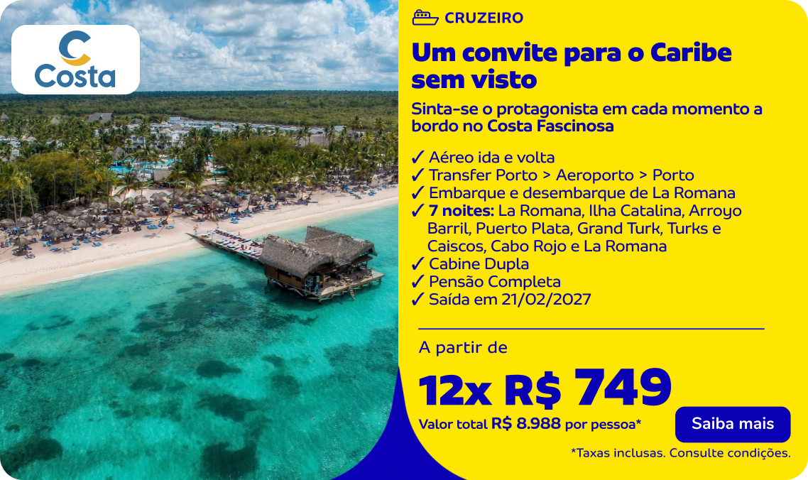 Um convite para o Caribe sem visto