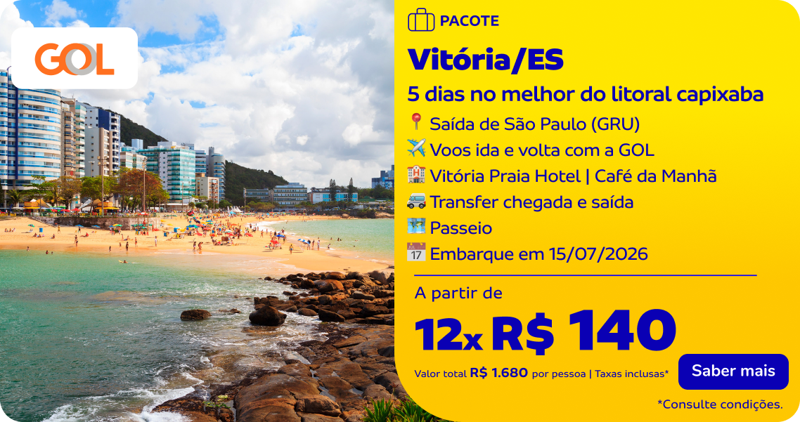 Vitória/ES -  5 dias no melhor do litoral capixaba