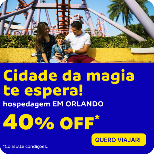 Cidade da magia te espera! hospedagem EM ORLANDO com 40%OFF