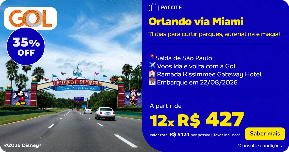 Orlando via Miami - 11 dias para curtir parques, adrenalina e magia!
