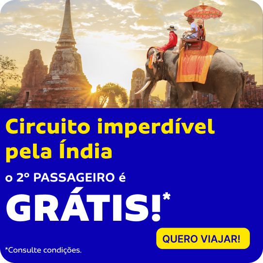 Circuito imperdível pela Índia o 2ºPASSAGEIRO é GRÁTIS