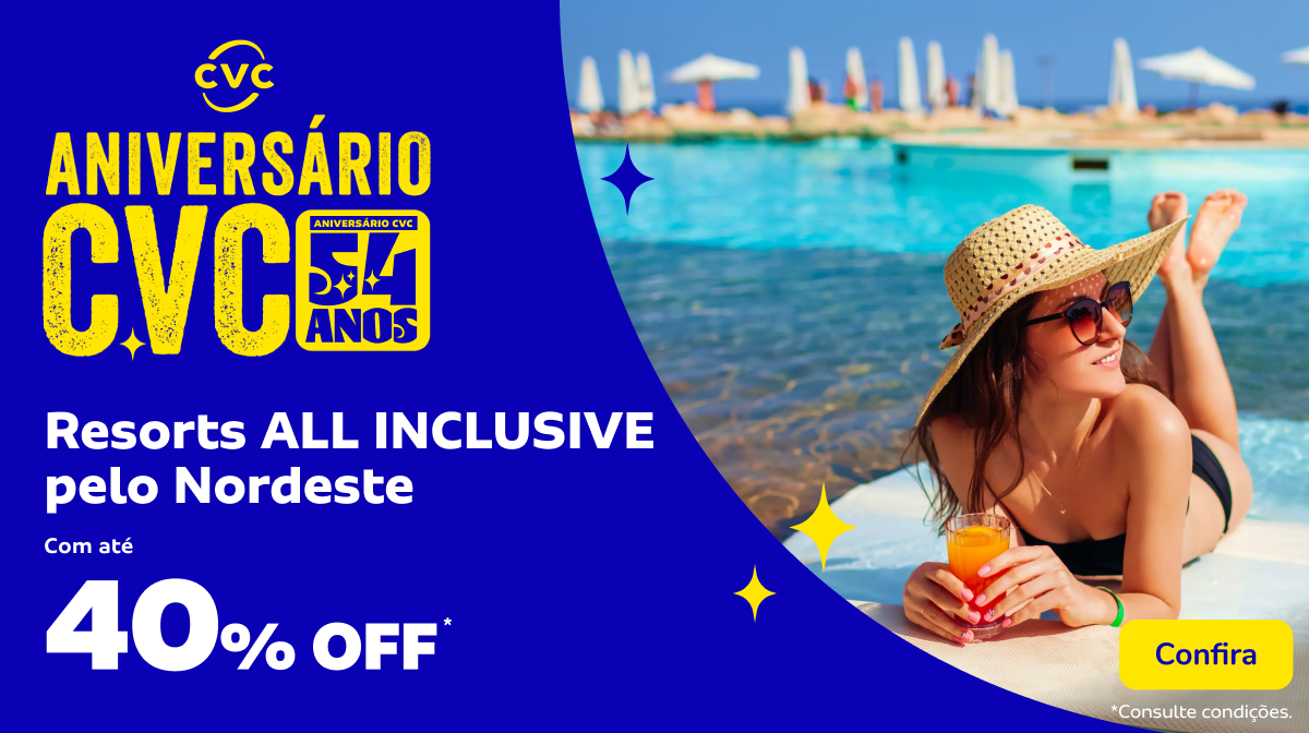 Resorts All Inclusive pelo Nordeste com até