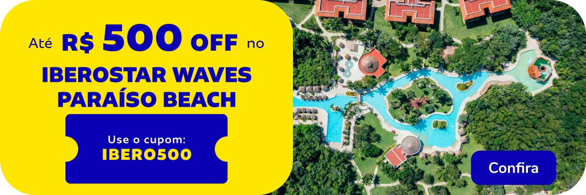 Até R$ 500 OFF no  IBEROSTAR WAVES PARAÍSO BEACH