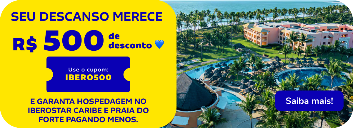 Seu descanso merece R$500 de desconto 💙