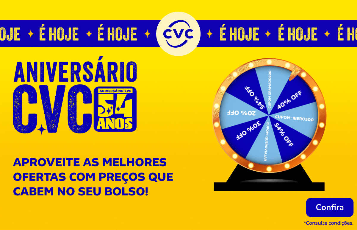 Aniversário CVC  É HOJE