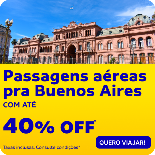 Passagens para Buenos Aires com 40% OFF