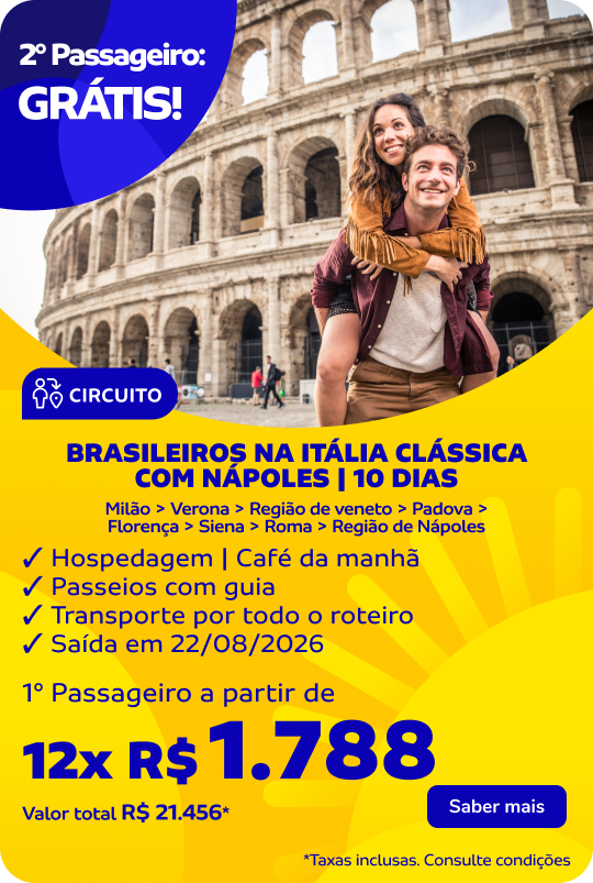 BRASILEIROS NA ITÁLIA CLÁSSICA COM NÁPOLESl | 10 dias