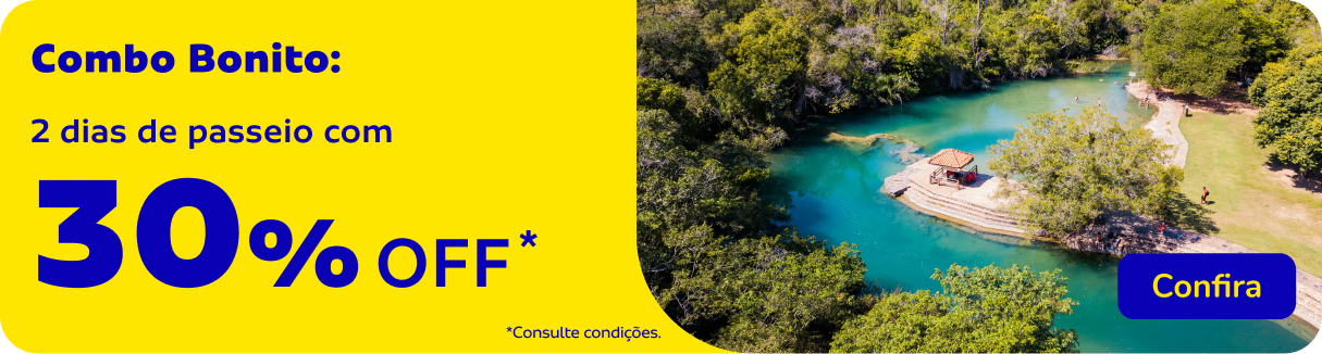 Combo Bonito: 2 dias de passeio com 30%OFF