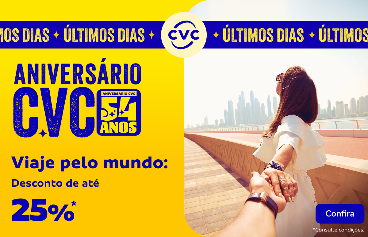Viaje pelo mundo: Descontos de até 25%
