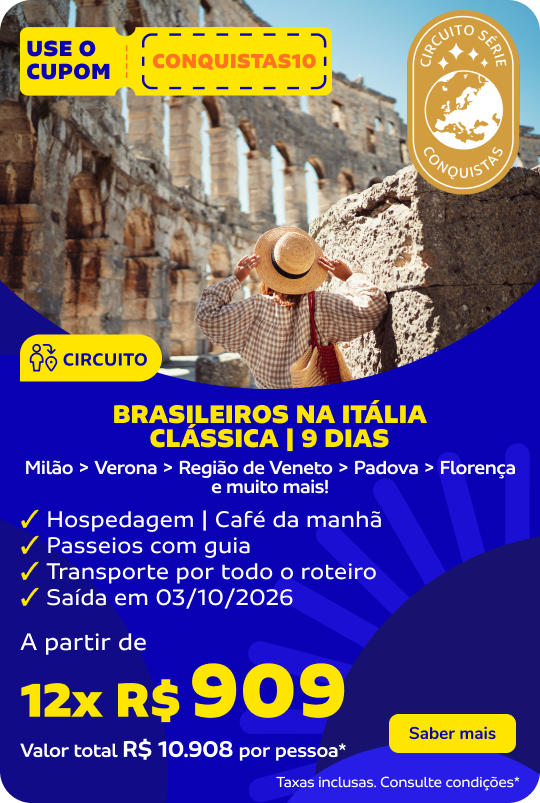 Brasileiros na Itália Clássica - 9 dias