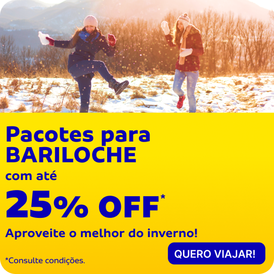 Pacotes para BARILOCHE com até 25% OFF*!
