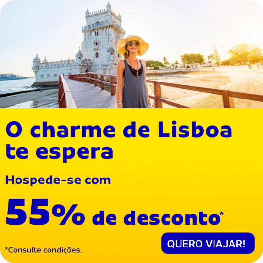 O charme de Lisboa te espera - Hospede-se com 55% de desconto
