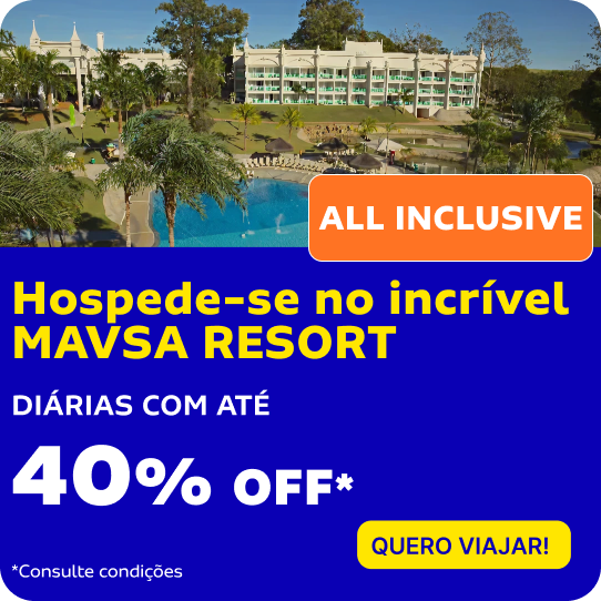 Hospede-se no incrível MAVSA RESORT - DIÁRIAS COM ATÉ 40%OF
