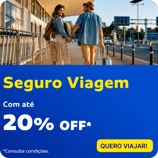 Até 20% OFF no Seguro Viagem!