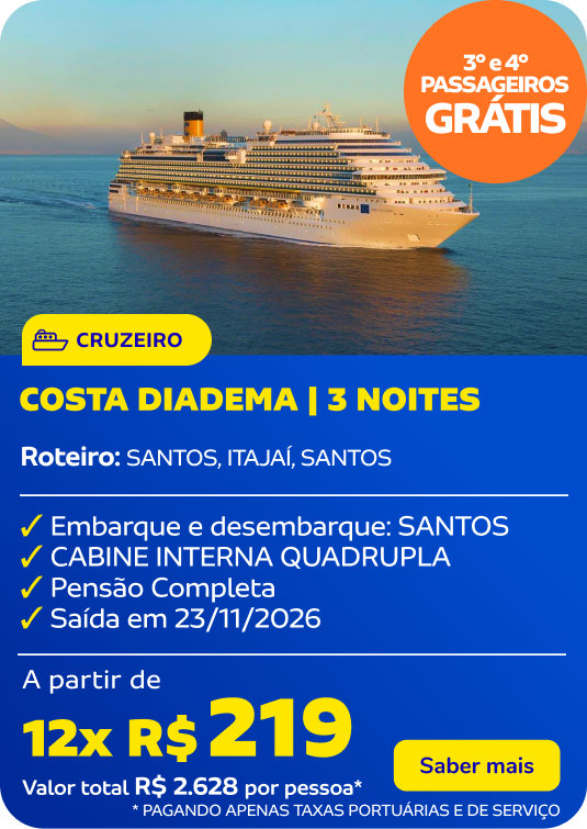 COSTA DIADEMA | 3 Noites