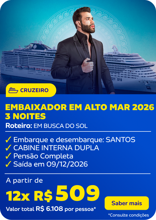 EMBAIXADOR EM ALTO MAR 2026 | 3 Noites