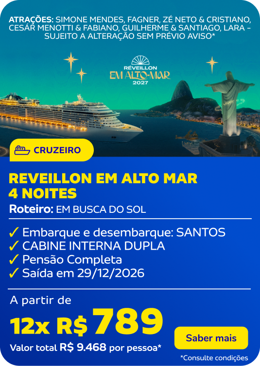 REVEILLON EM ALTO MAR | 4 Noites