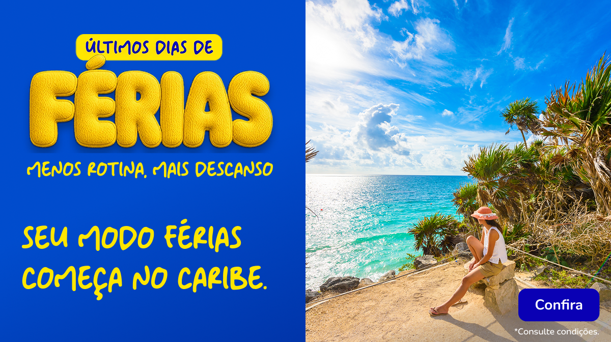 Seu modo férias começa no Caribe.
