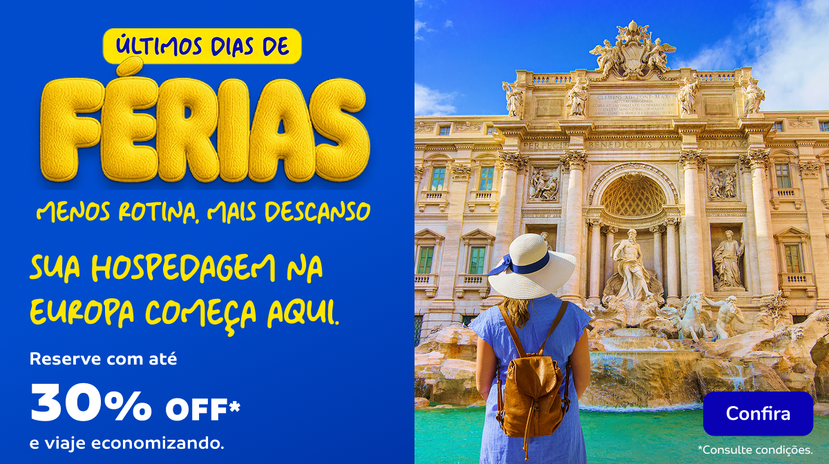 Sua hospedagem na Europa começa aqui. Reserve com até 30% OFF e viaje economizando.