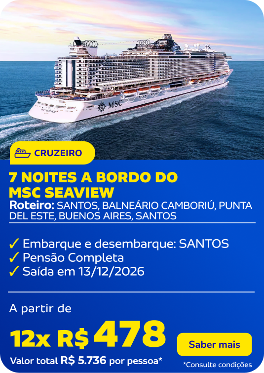 7 NOITES A BORDO DO MSC SEAVIEW