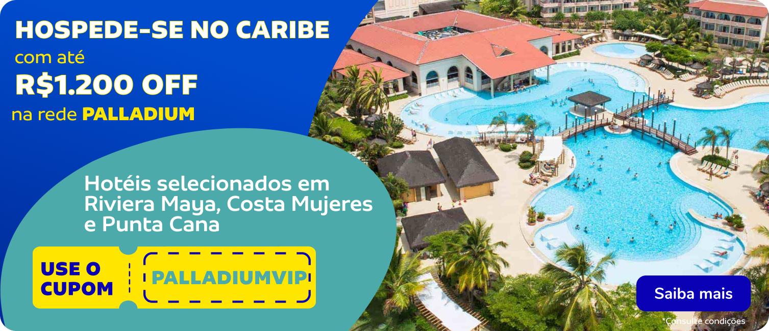 Hospede-se no Caribe com até R$1.200 OFF na rede PALLADIUM
