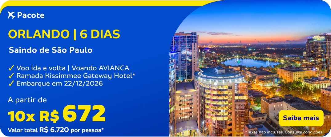 ORLANDO | 6 DIAS saindo de São Paulo