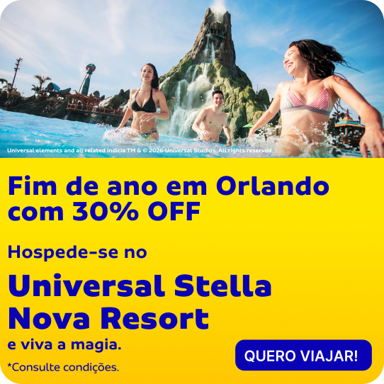 Fim de ano em Orlando com 30% OFF. Hospede-se no Universal Stella Nova Resort e viva a magia.