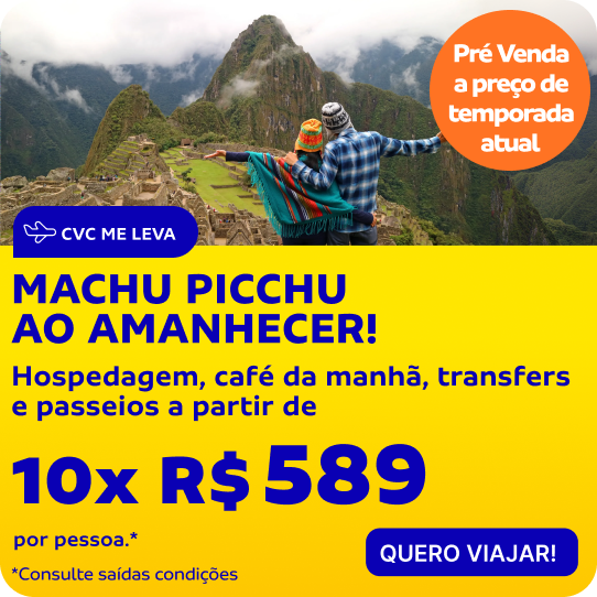 MACHU PICCHU AO AMANHECER! Hospedagem, café da manhã, transfers e passeios a partir de 10x R$ 589