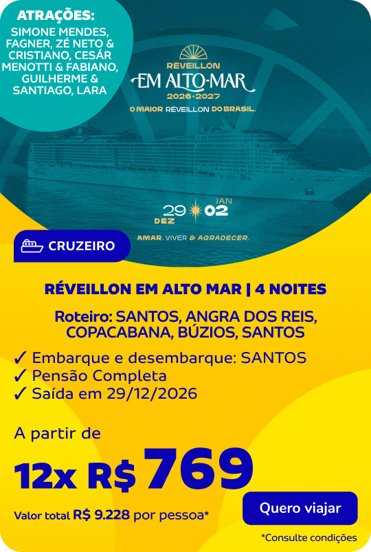 REVEILLON EM ALTO MAR | 4 noites